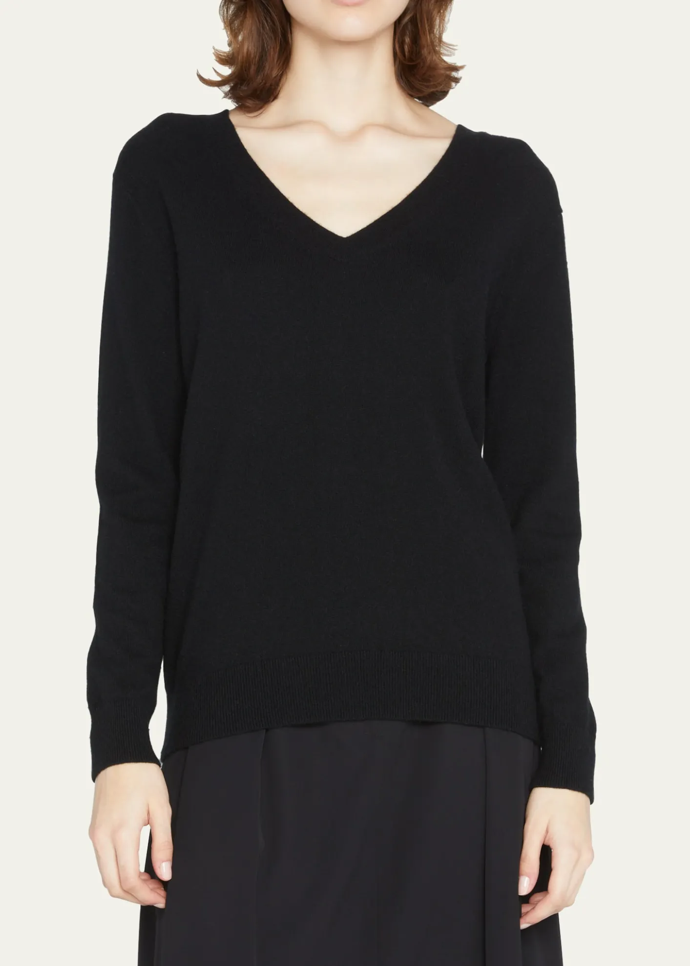 VinceWeekend V-Neck Cashmere Pullover Sweater