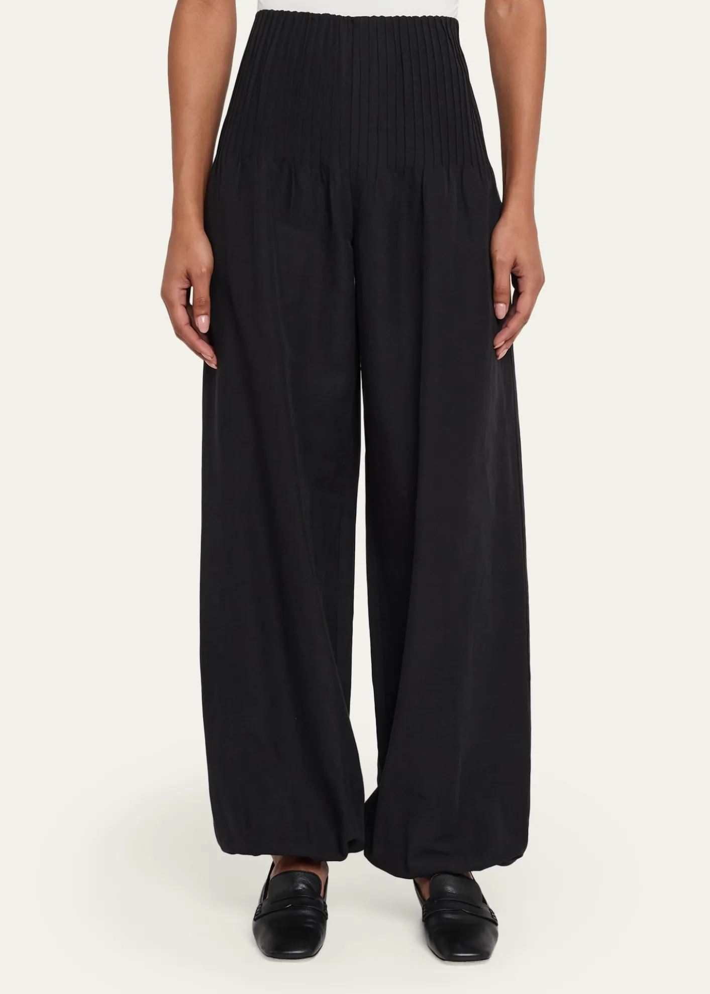 VinceWide-Leg Pintuck Pants