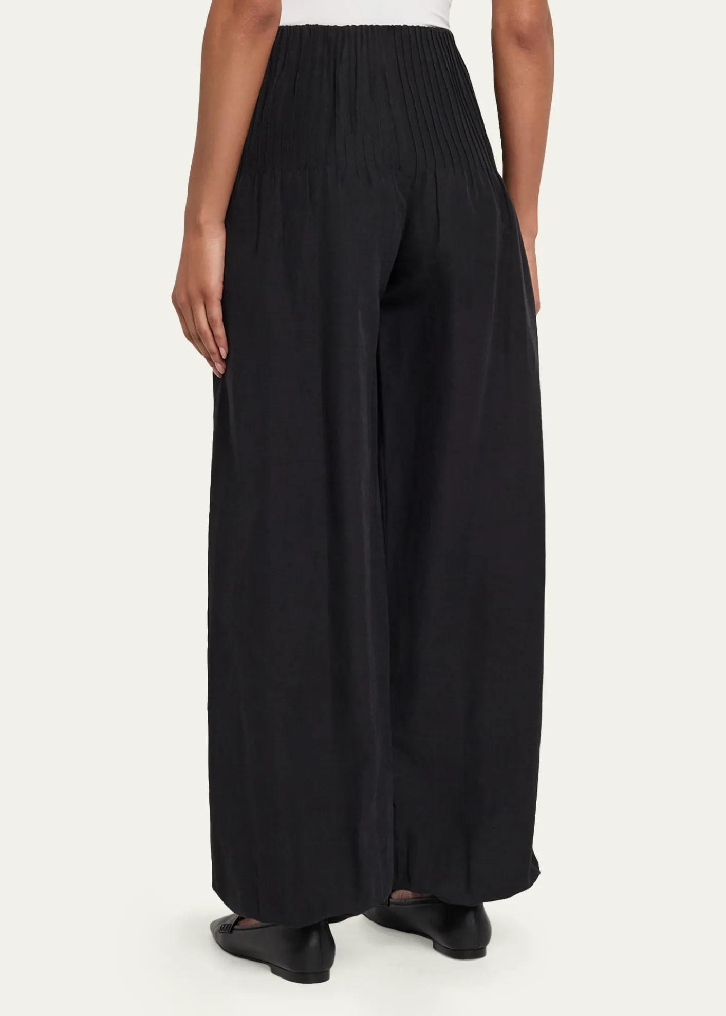 VinceWide-Leg Pintuck Pants