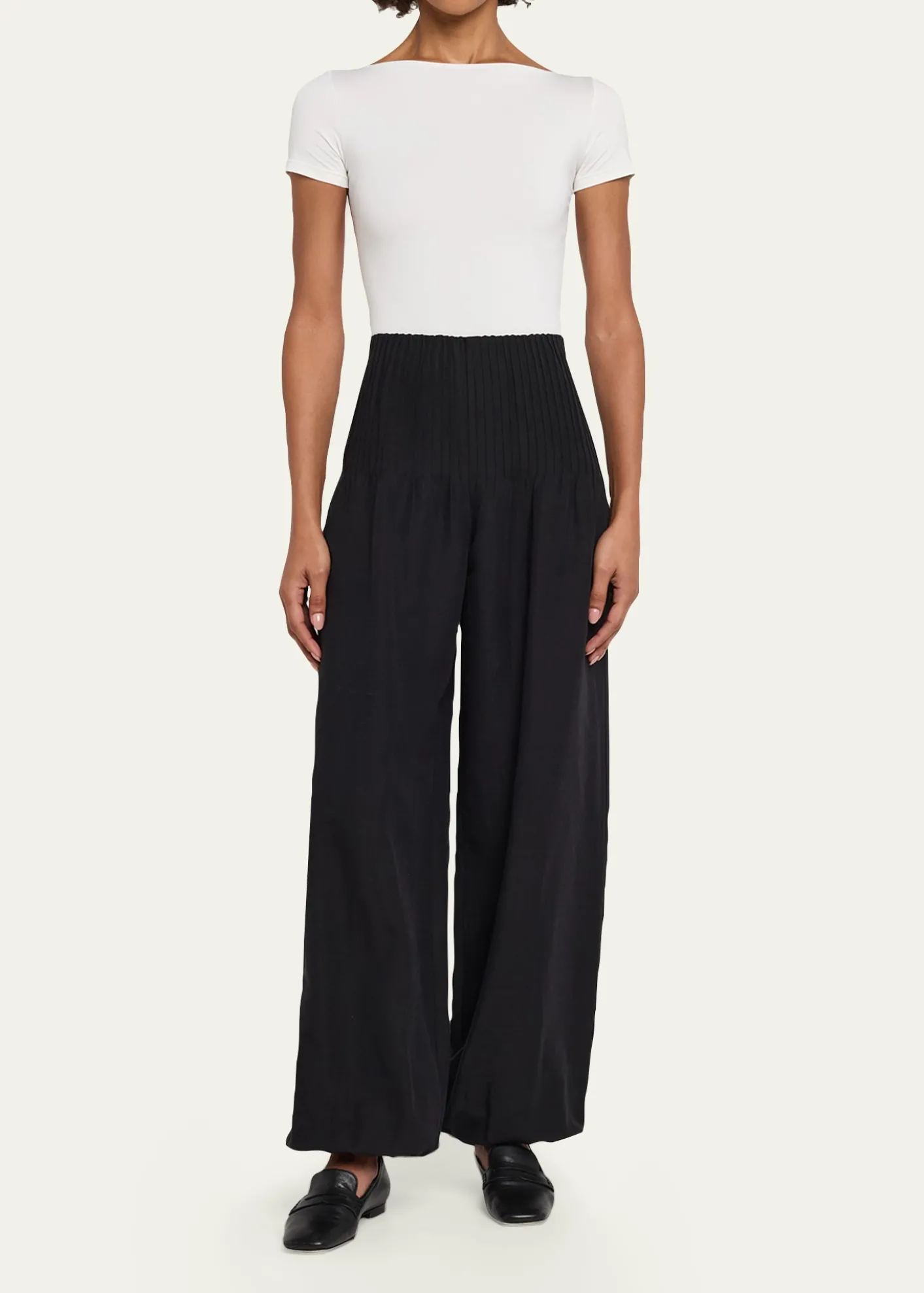 VinceWide-Leg Pintuck Pants