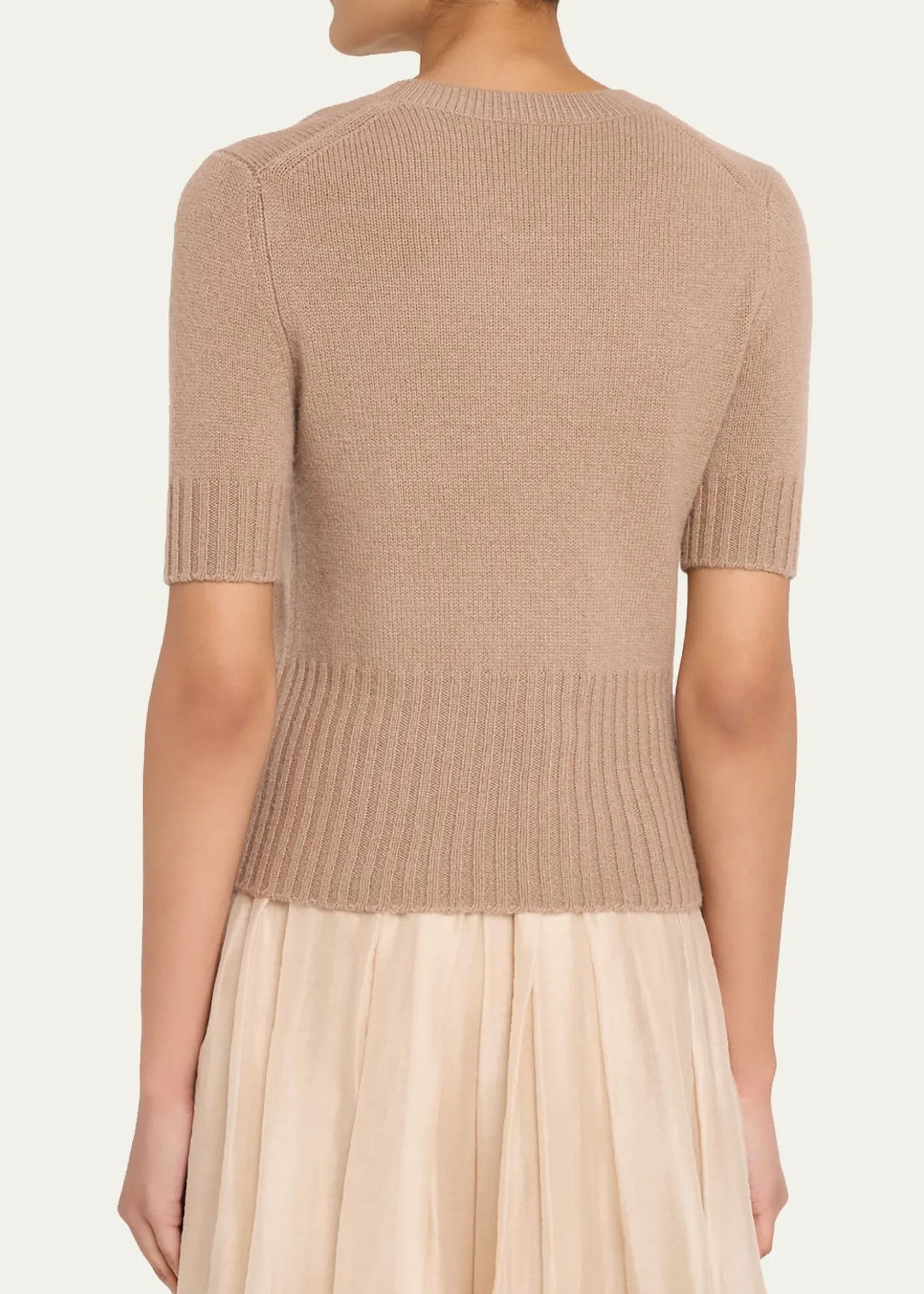VinceWool & Cashmere Short-Sleeve Sweater
