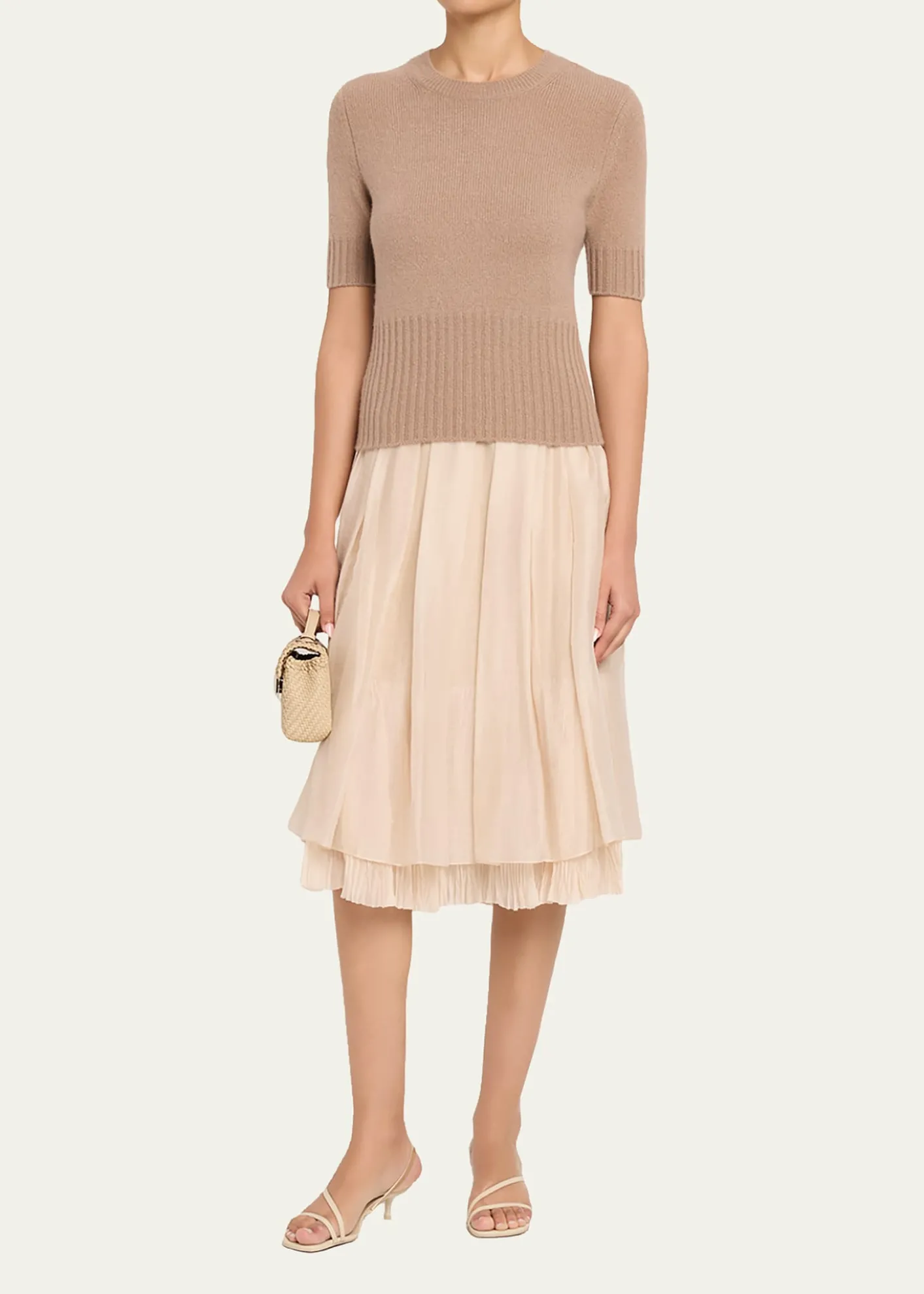 VinceWool & Cashmere Short-Sleeve Sweater