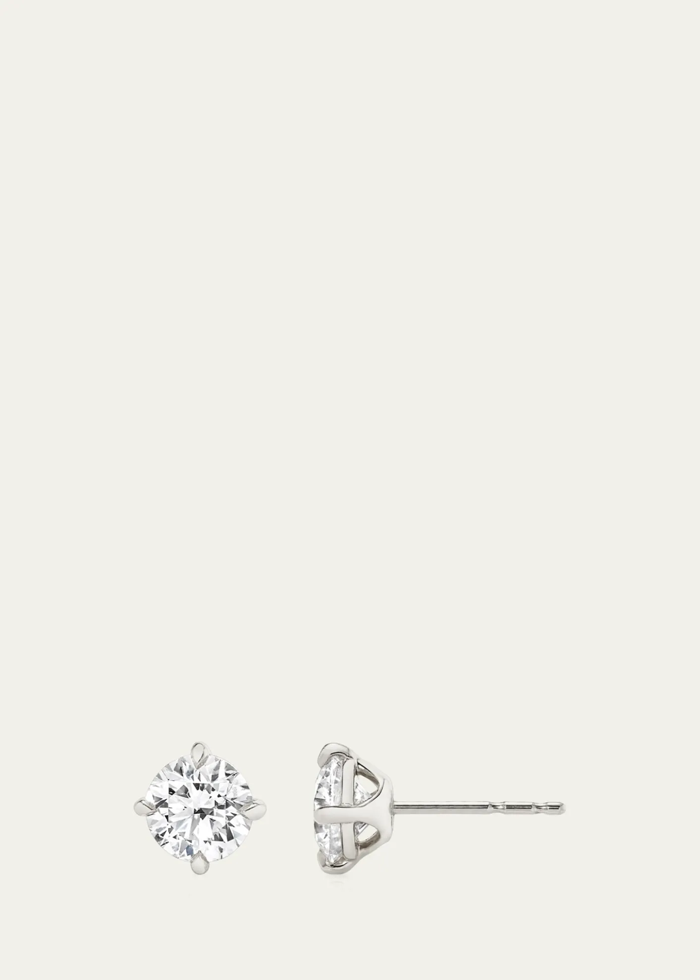 VRAIBrilliant Round Solitaire Lab Created/VRAI Created Diamond Stud Earrings
