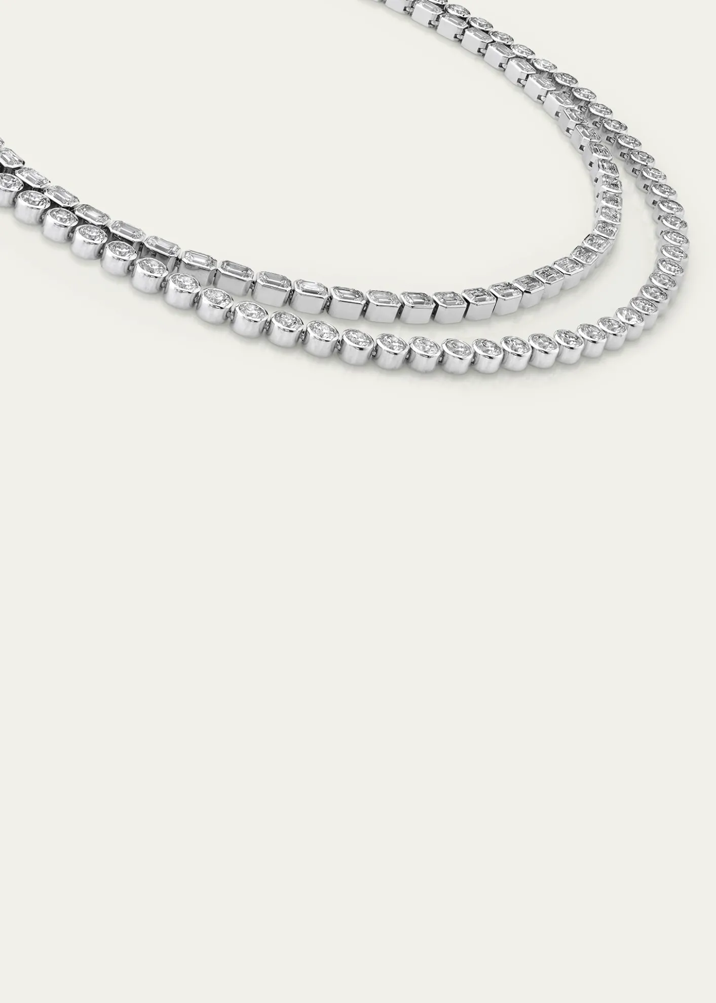 VRAICelestial Double Strand Lab Grown Diamond Tennis Necklace, 42.36tcw