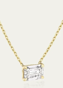 VRAIEmerald-Cut Solitaire Lab Grown Diamond Necklace, 1.0tcw
