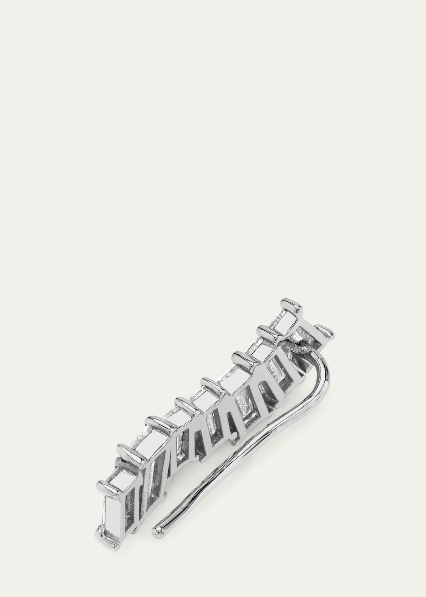 VRAI14K Gold Baguette Lab Grown Diamond Ear Climber, Single