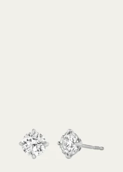 VRAI14K Gold Brilliant Round Solitaire Lab Grown Diamond Stud Earrings, 3.00tcw