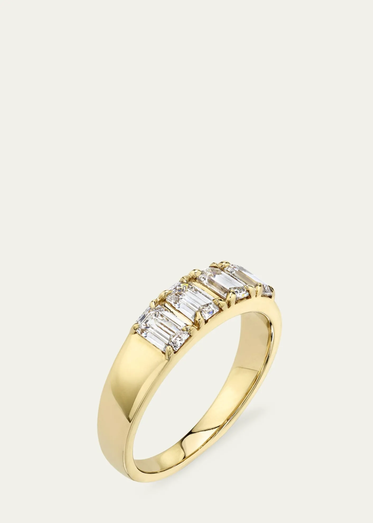 VRAI14K Gold Lab Grown Diamond Emerald Tetrad Ring, 1.00tcw
