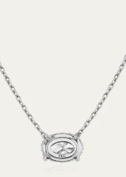 VRAIOval-Cut Solitaire Lab Grown Diamond Necklace, 1.0tcw