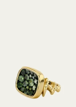 Vram18K Green Sapphire Ring