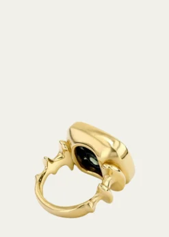 Vram18K Green Sapphire Ring