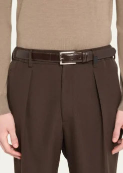 W. KleinbergMen's Lizard Leather Belt
