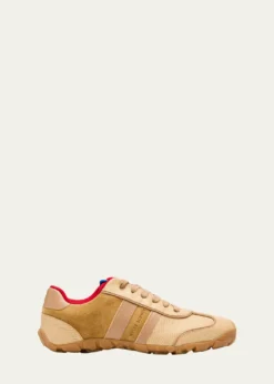 Wales BonnerMixed Leather Low-Top Sneakers