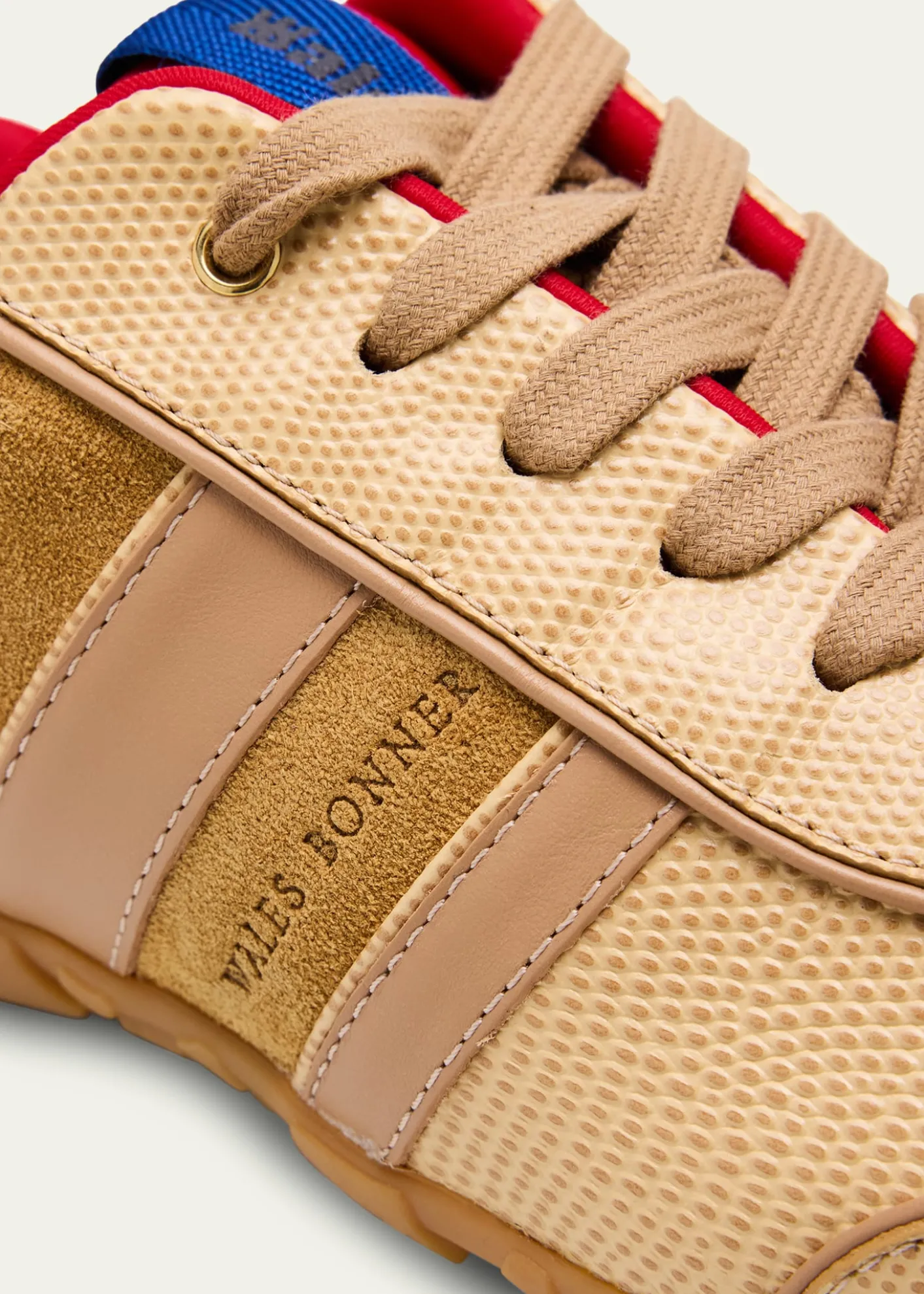 Wales BonnerMixed Leather Low-Top Sneakers