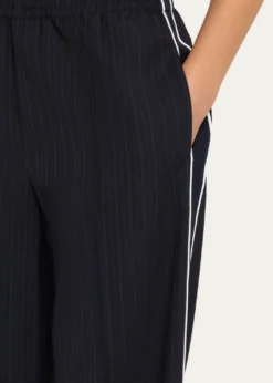 WE-AR4The Chaplin Pinstripe Straight-Leg Trousers