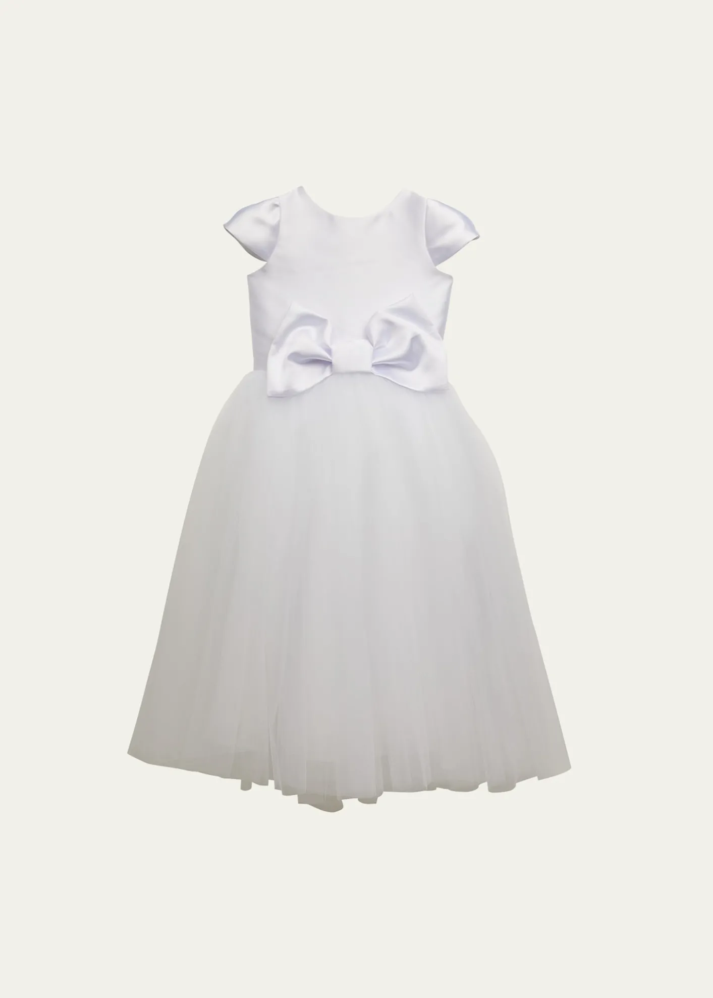 White Label by ZoeGirl's Elizabeth Satin Bow Tulle Dress, Size 2-12