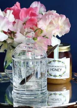 William Yeoward CrystalAbby Honey Jar with Spoon, 8 oz.
