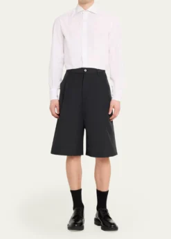 Willy ChavarriaMen's Pleated Wide-Leg Shorts