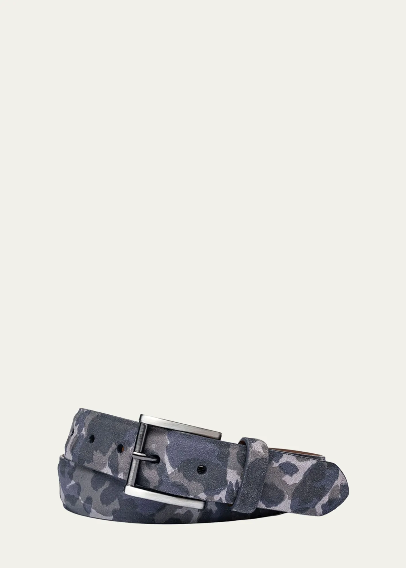 W. KleinbergMen's Camo-Print Suede Belt