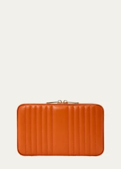 WOLFMaria Rectangle Quilted Zip Jewelry Case