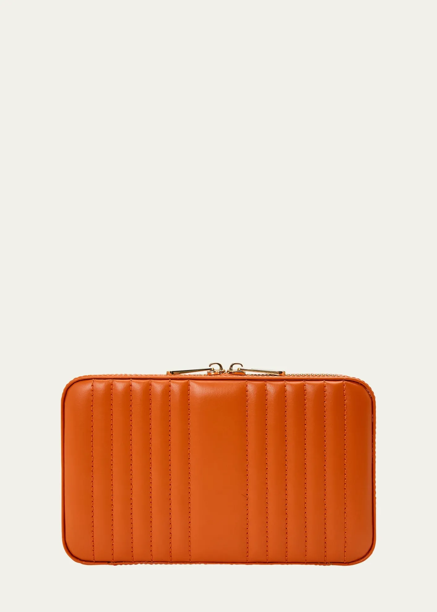 WOLFMaria Rectangle Quilted Zip Jewelry Case