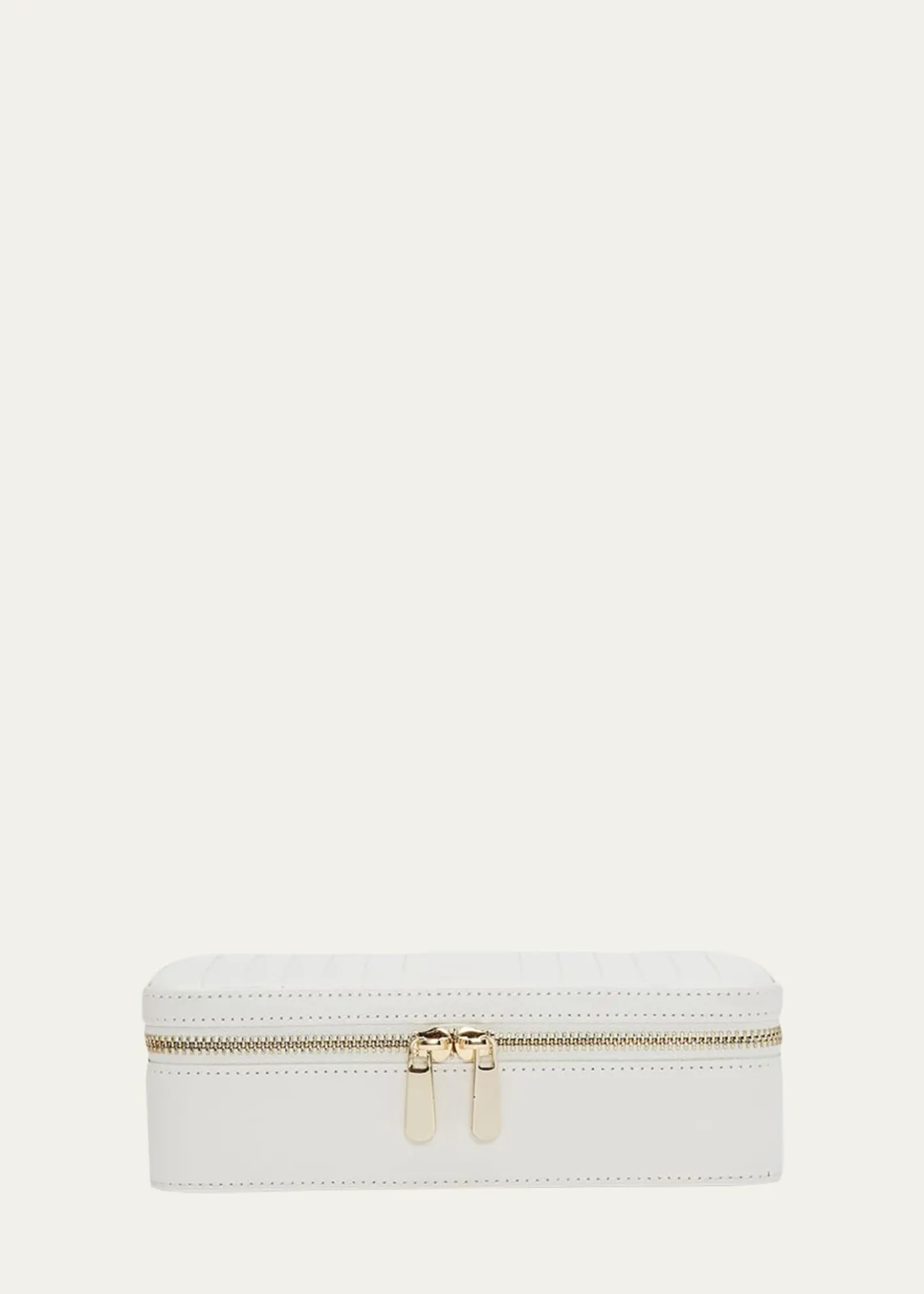 WOLFMaria Rectangle Quilted Zip Jewelry Case