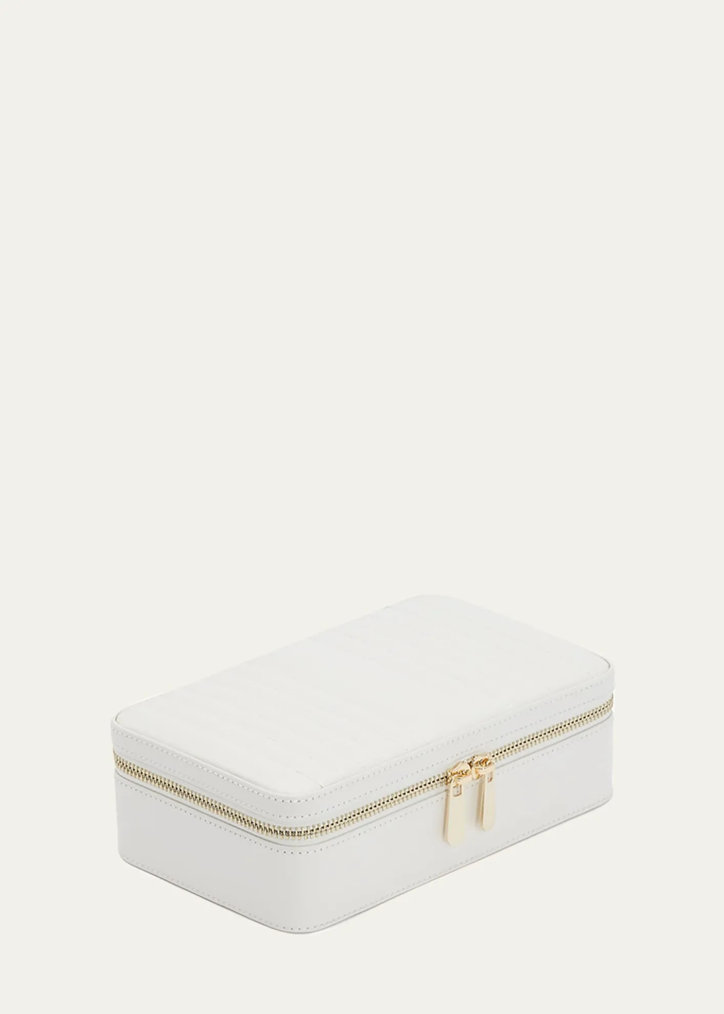 WOLFMaria Rectangle Quilted Zip Jewelry Case