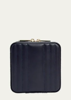 WOLFMaria Square Quilted Zip Jewelry Case