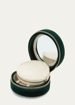 WOLFZoe Round Travel Jewelry Case