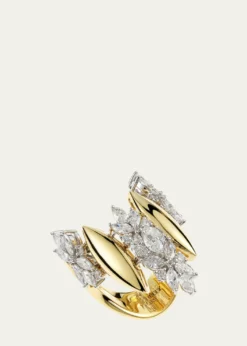 Yeprem18K Yellow and White Gold Diamond Ring