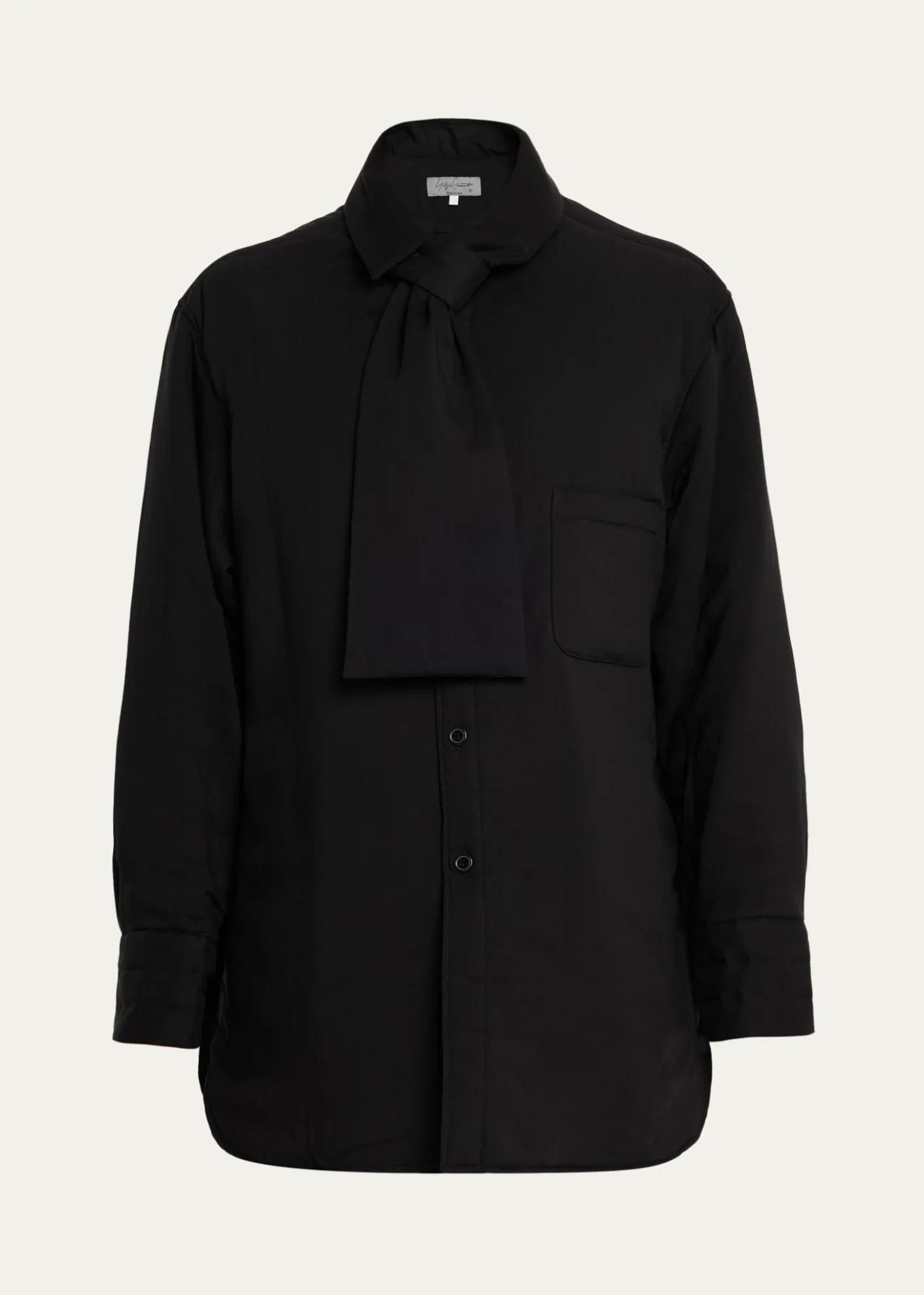 Yohji YamamotoMen's Cellulose Lawn Stole Detail Padded Shirt