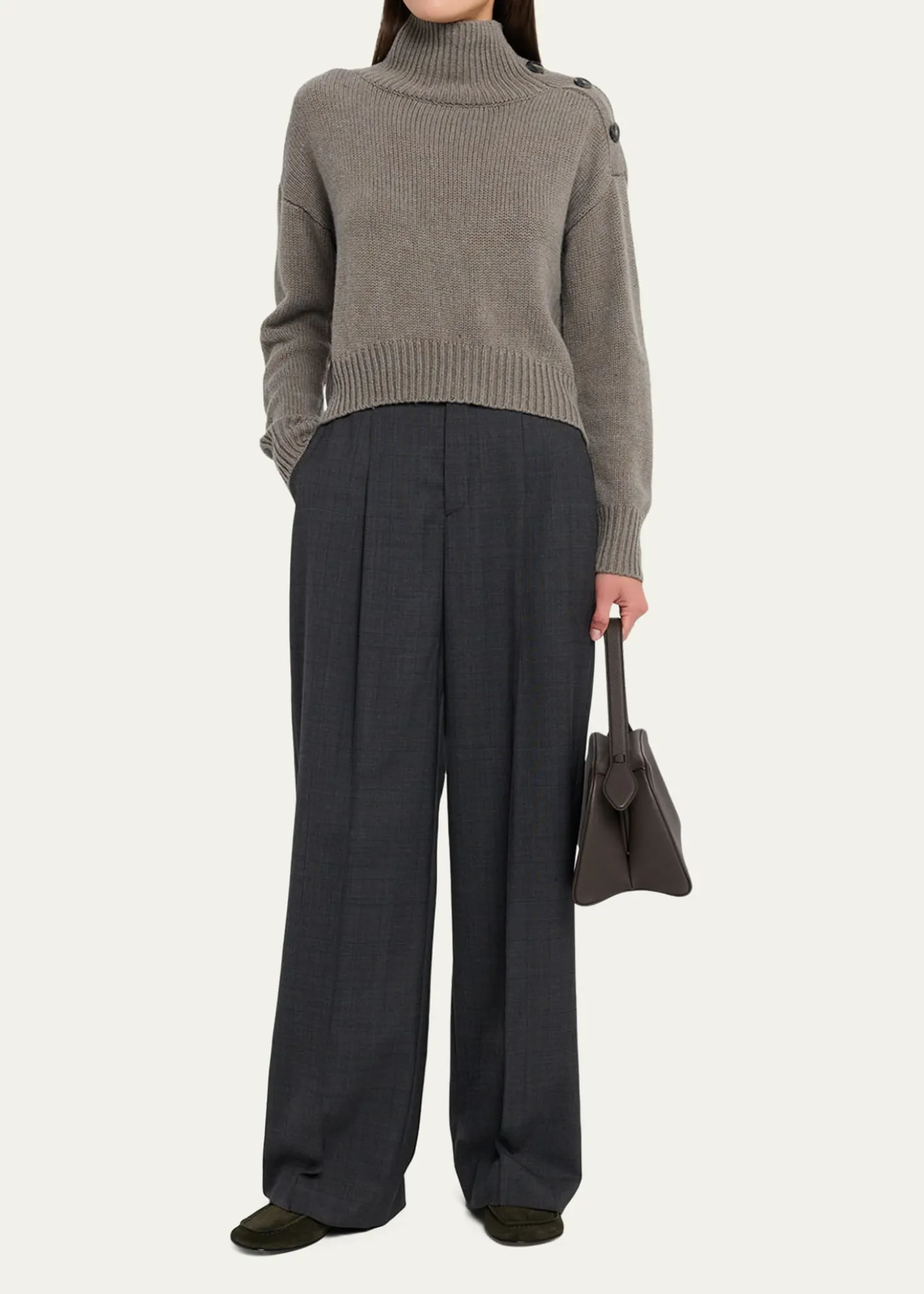 Yves SalomonButtoned Wool-Cashmere Sweater