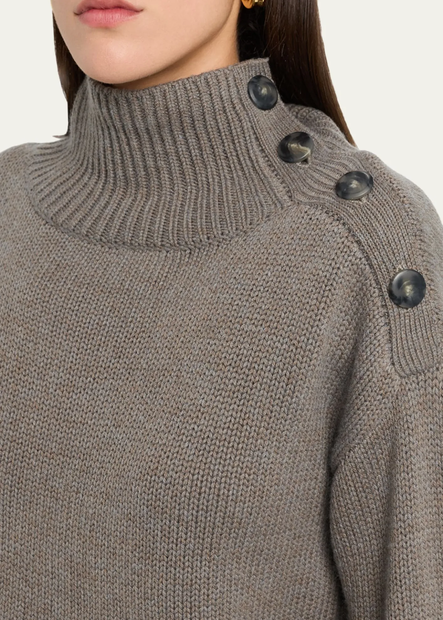 Yves SalomonButtoned Wool-Cashmere Sweater