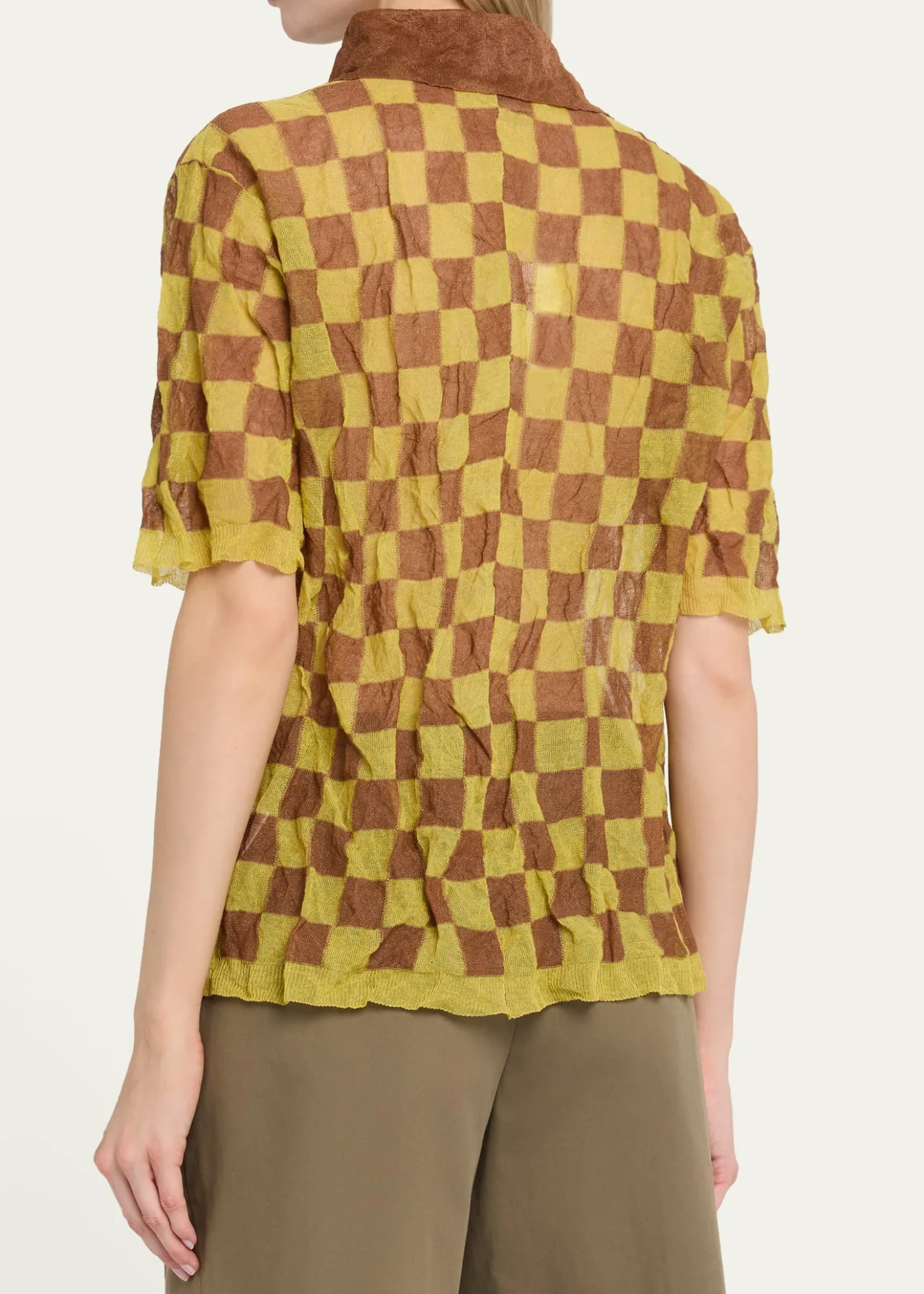 ZANKOVCheck Print Polo Shirt