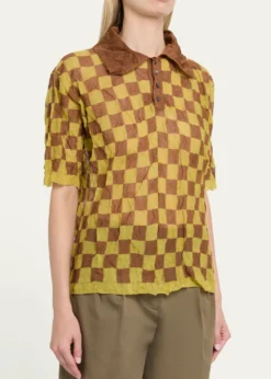 ZANKOVCheck Print Polo Shirt