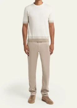 ZEGNACity Stretch Cotton-Linen Jeans