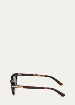 ZEGNAMen's Acetate Square Sunglasses