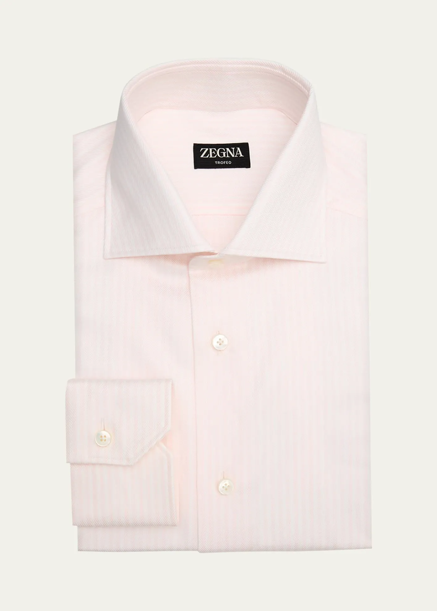 ZEGNAMen's Candy Stripe Trofeo Twill Dress Shirt