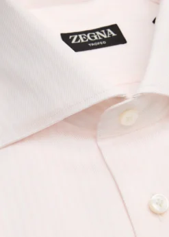 ZEGNAMen's Candy Stripe Trofeo Twill Dress Shirt