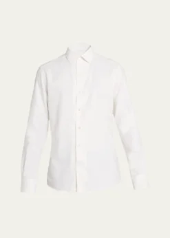 ZEGNAMen's Cashco Cashmere and Cotton Classic-Fit Sport Shirt