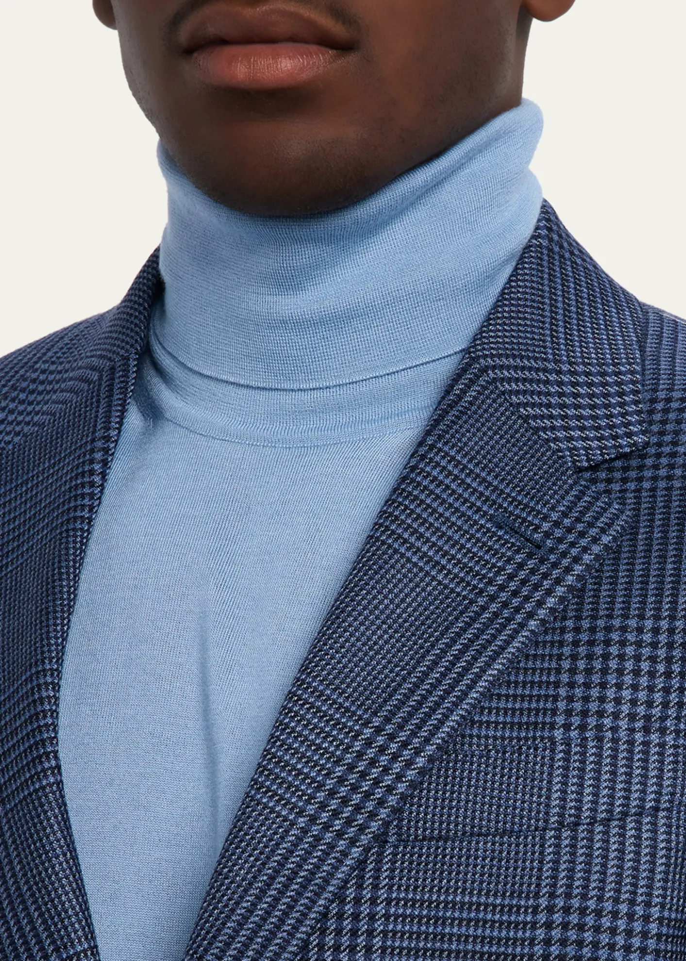 ZEGNAMen's Cashmere and Silk Prince Of Wales Sport Coat