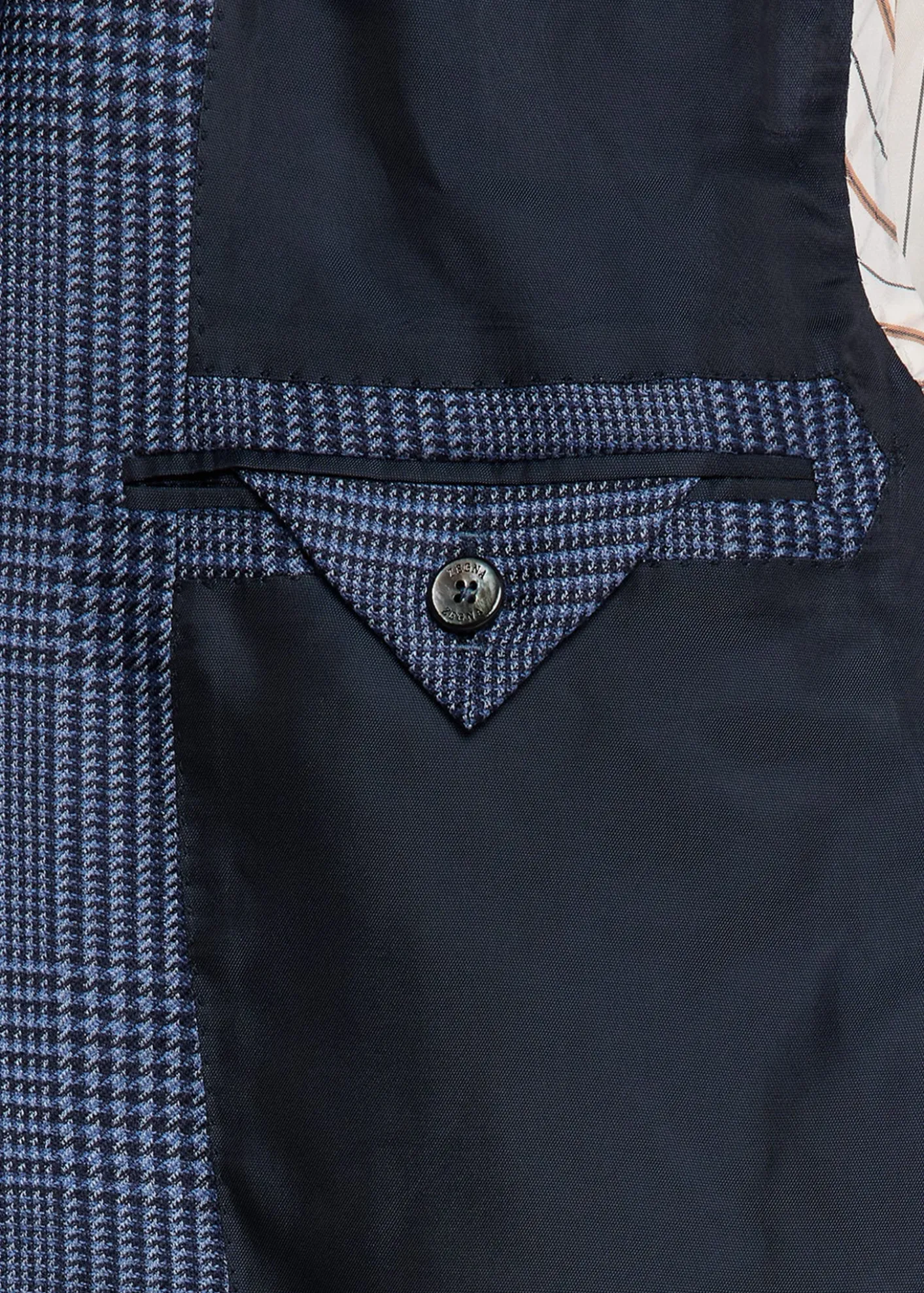 ZEGNAMen's Cashmere and Silk Prince Of Wales Sport Coat