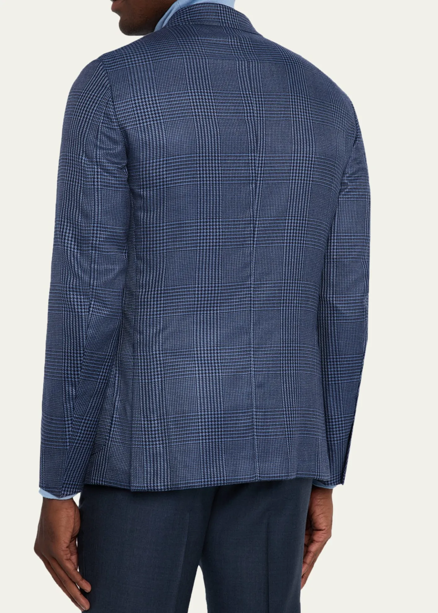 ZEGNAMen's Cashmere and Silk Prince Of Wales Sport Coat