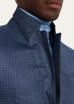 ZEGNAMen's Cashmere and Silk Prince Of Wales Sport Coat