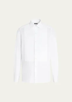 ZEGNAMen's Formal Piquet Evening Shirt