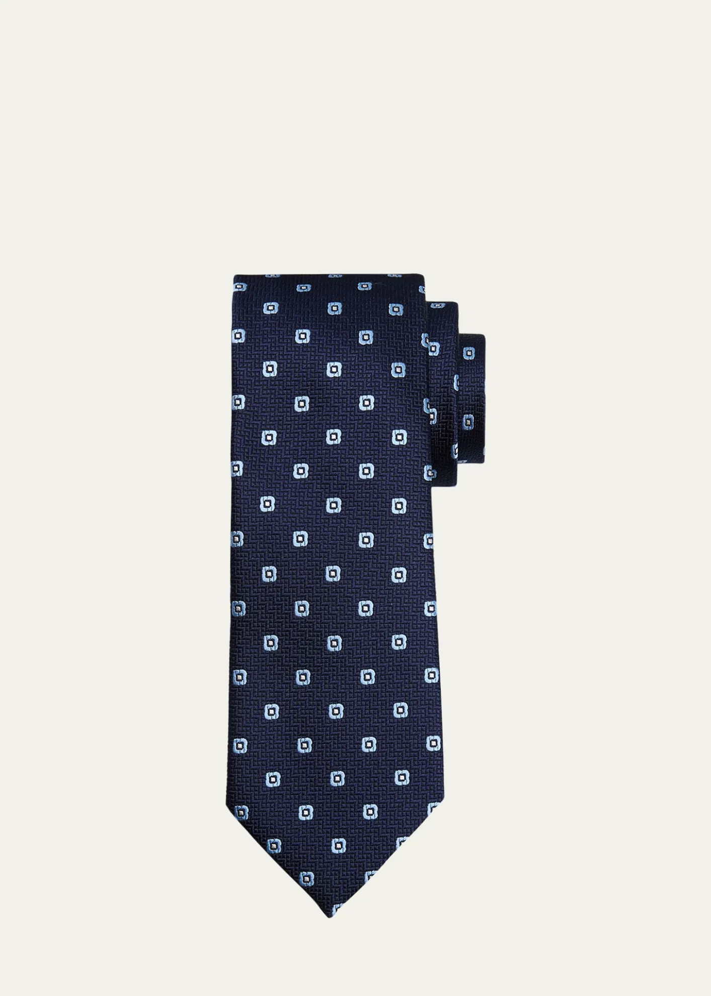 ZEGNAMen's Geometric Jacquard Silk Tie