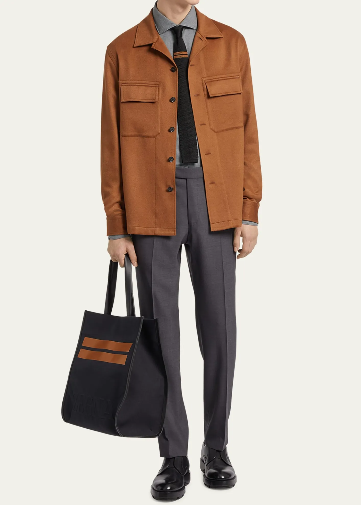 ZEGNAMen's High Performance Flat-Front Trousers