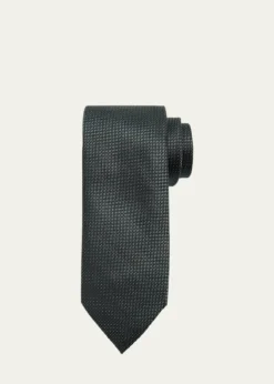 ZEGNAMen's Micro-Birdseye Jacquard Silk Tie