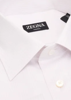 ZEGNAMen's Micro-Stripe Trofeo Cotton Dress Shirt