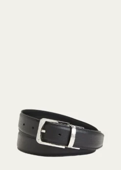 ZEGNAMen's Reversible Adjustable Leather Belt